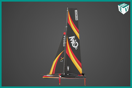 Yacht Hydrofoil Sailing Boat 01 Black URP HDRP Textures