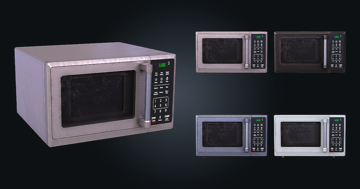 Microwave V2 – Kitchen Appliance | Game Ready PBR | Built-In & URP ...
