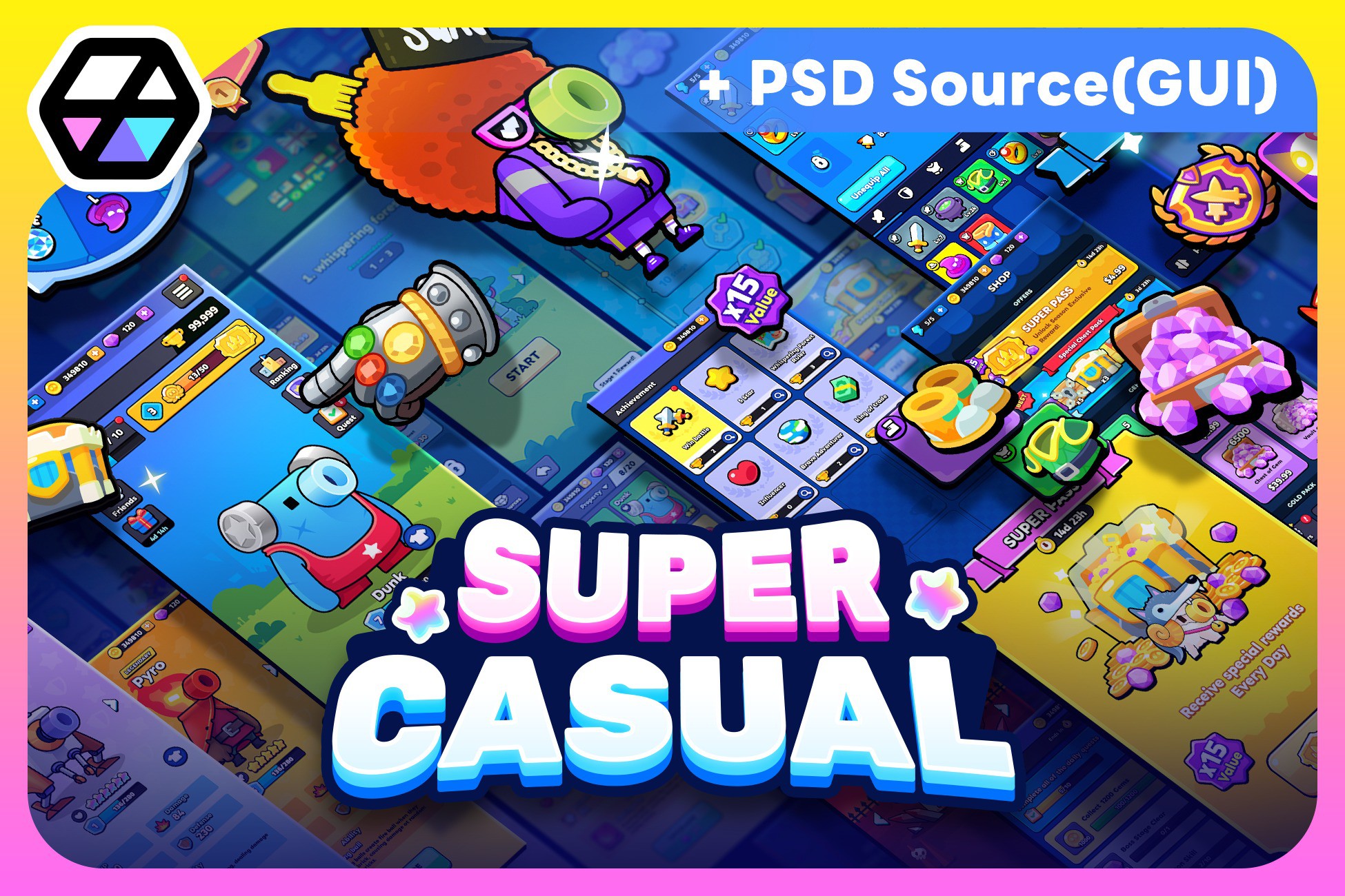 GUI Pro - Super Casual(+PSD) | 2D GUI | Unity Asset Store