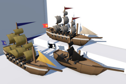Modular ship pack (Lowpoly)