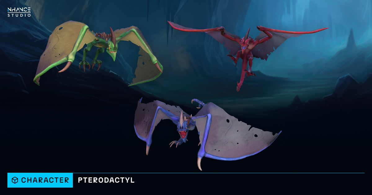 Stylized Pterodactyl Mount | 3D 角色 | Unity Asset Store