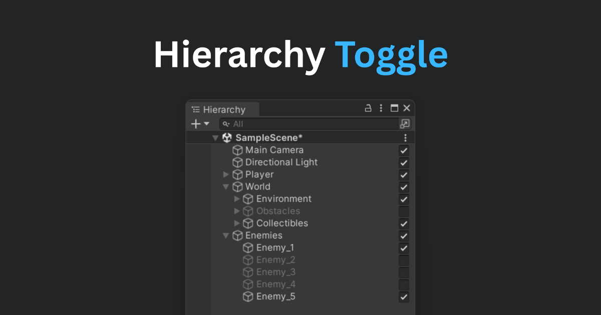 Hierarchy Toggle | Utilities Tools | Unity Asset Store