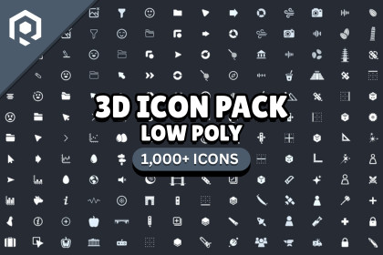 Low Poly 3D Icons - Pack