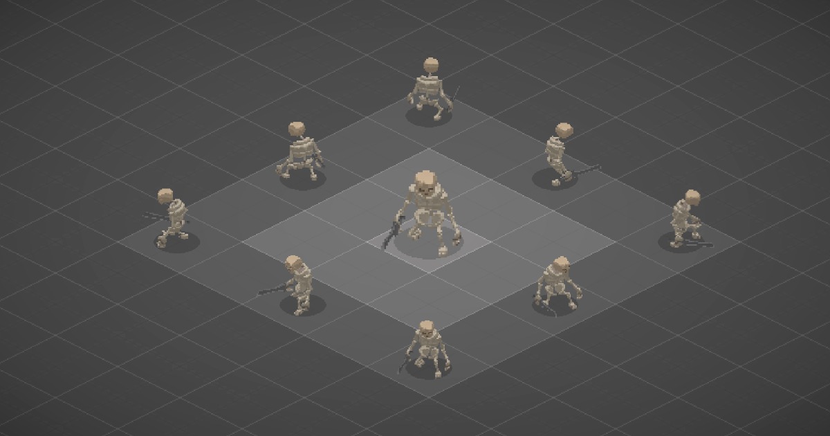 2D Skeleton - Isometric PixelArt Character | 2D Characters | Unity ...