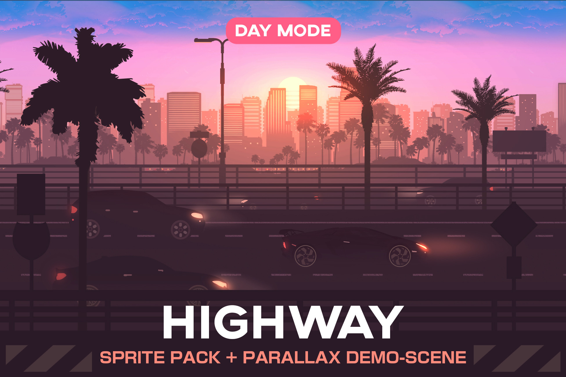 Highway - Day Mode | 2D Environments | Unity Asset Store