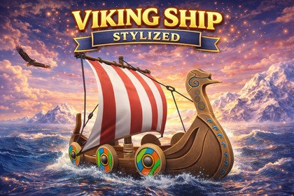 Viking Ship Stylized