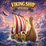 Viking Ship Stylized