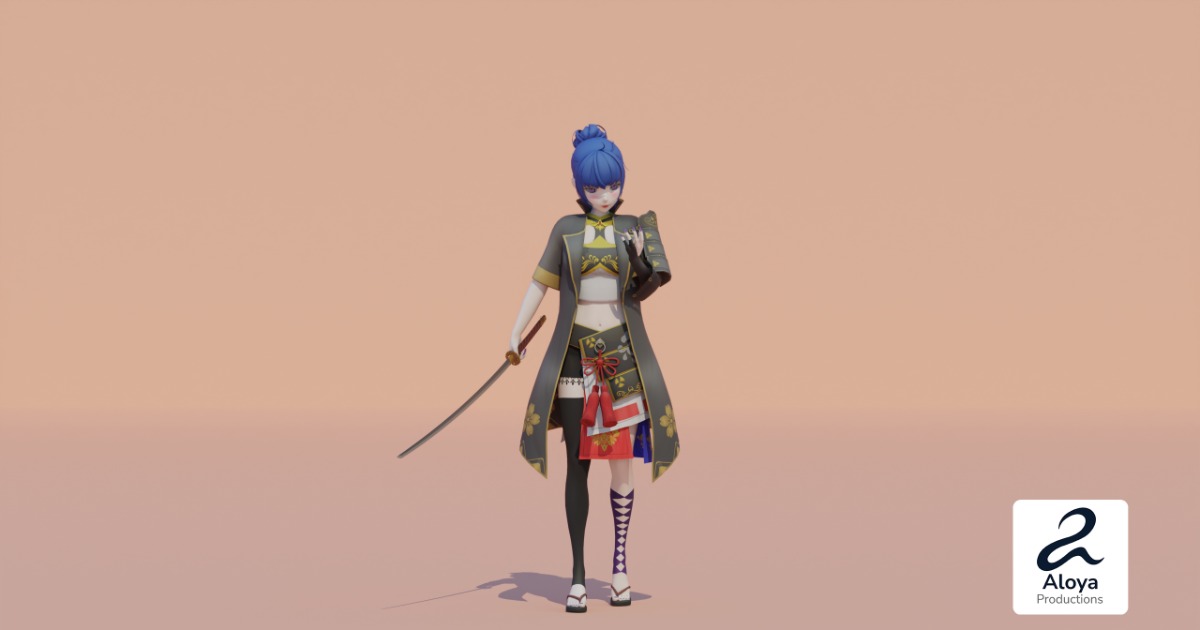 Female Samurai Character | Anime character | Characters | Unity Asset Store