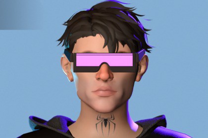 Cyberpunk Male Character – Rigged Stylized 3D Model