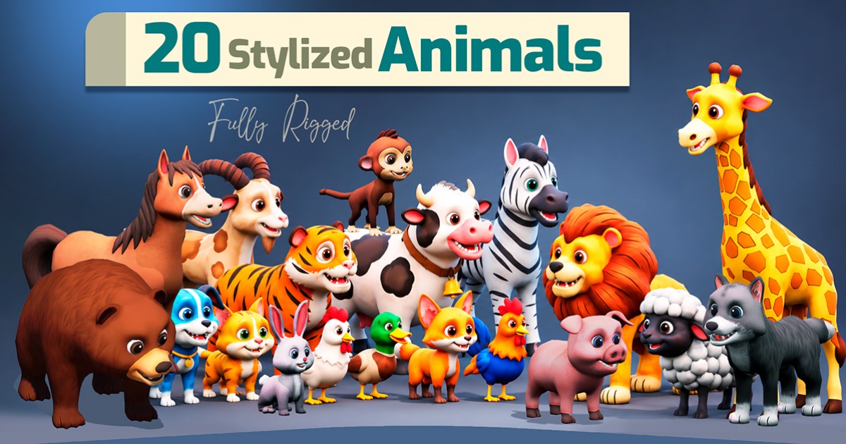 Unity 3d Character Customization Stylized Animated Animals 1 | 3D Animals | Unity Asset Store