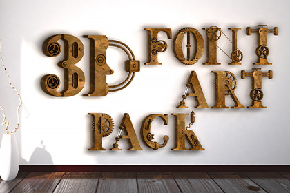 3D Font Art Pack