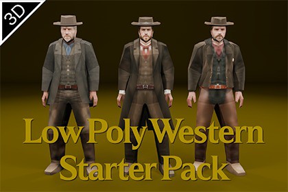Low Poly Western Starter Pack