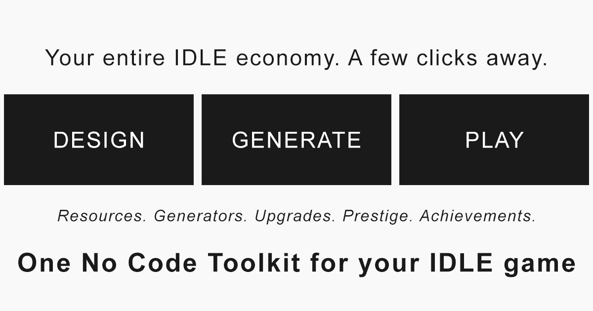 Simple IDLE Forge: No-Code Idle Game Toolkit w/ 4 Playable Demos & JSON ...
