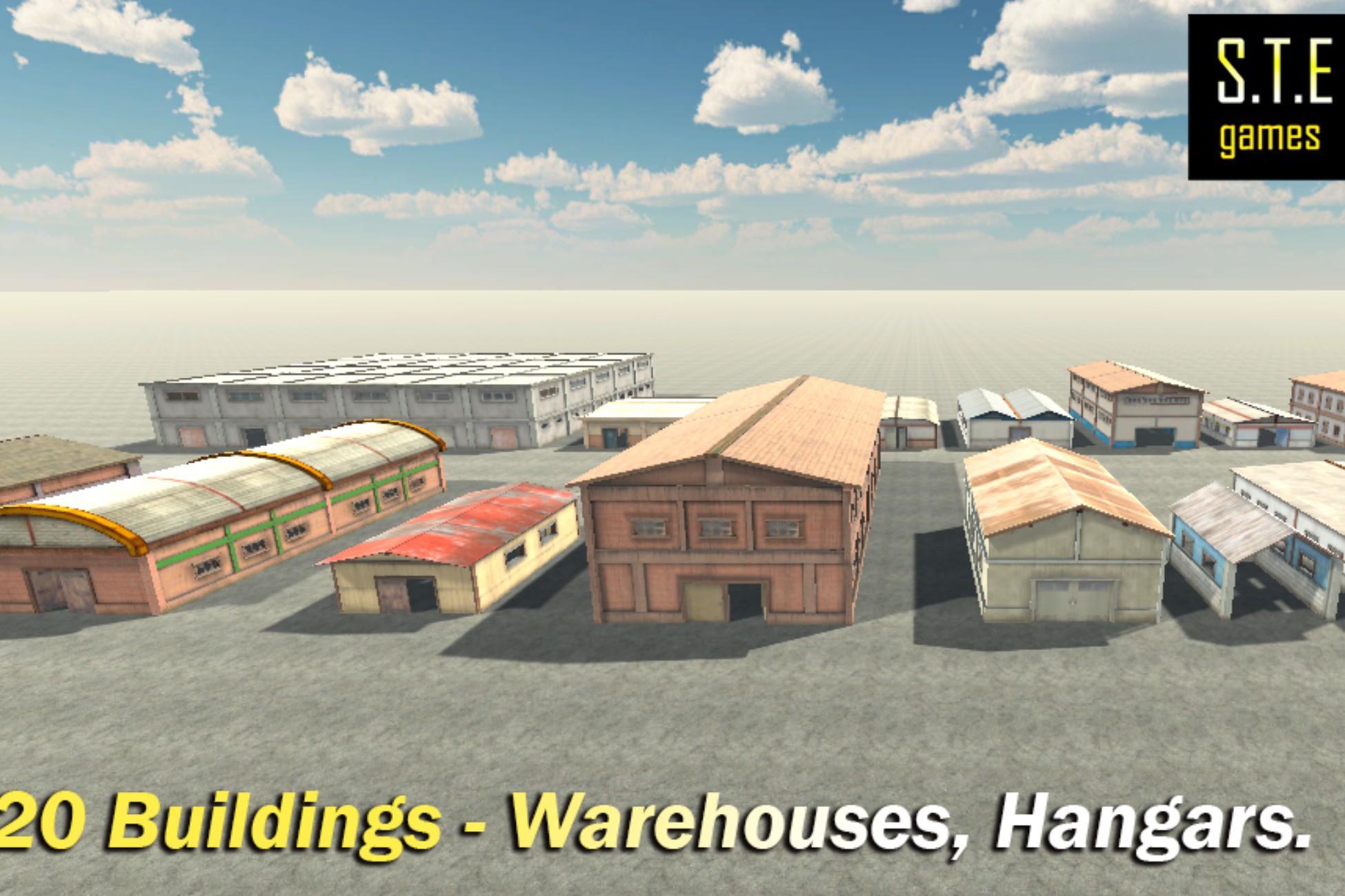20 Buildings,Warehouses,Hangars HDRP