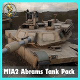 M1A2 Abrams Battle Tank Pack ( 8 Skin Design , Customizable Pieces , Optimized )