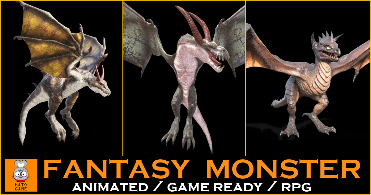 01_Monster Bundle 12 | 3D Characters | Unity Asset Store