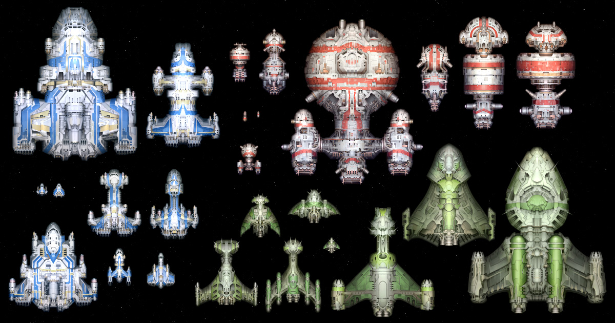 2d Rocketship 2D Spaceship Sprites (3 Styles) | 2D Textures & Materials | Unity Asset ...
