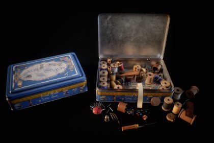 Old Metal Sewing Box