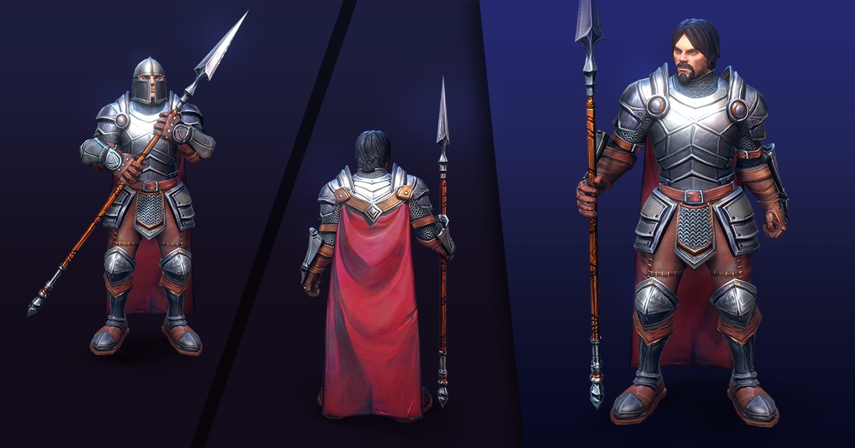 Stylized Human Guard Spearman | Characters | Unity Asset Store