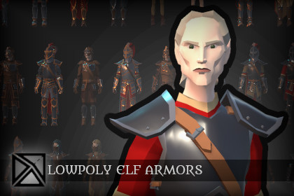 Lowpoly Elves Modular Armors - MEDIEVAL FANTASY SERIES