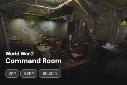 WW2 Command Room – Modular Military Interior Environment