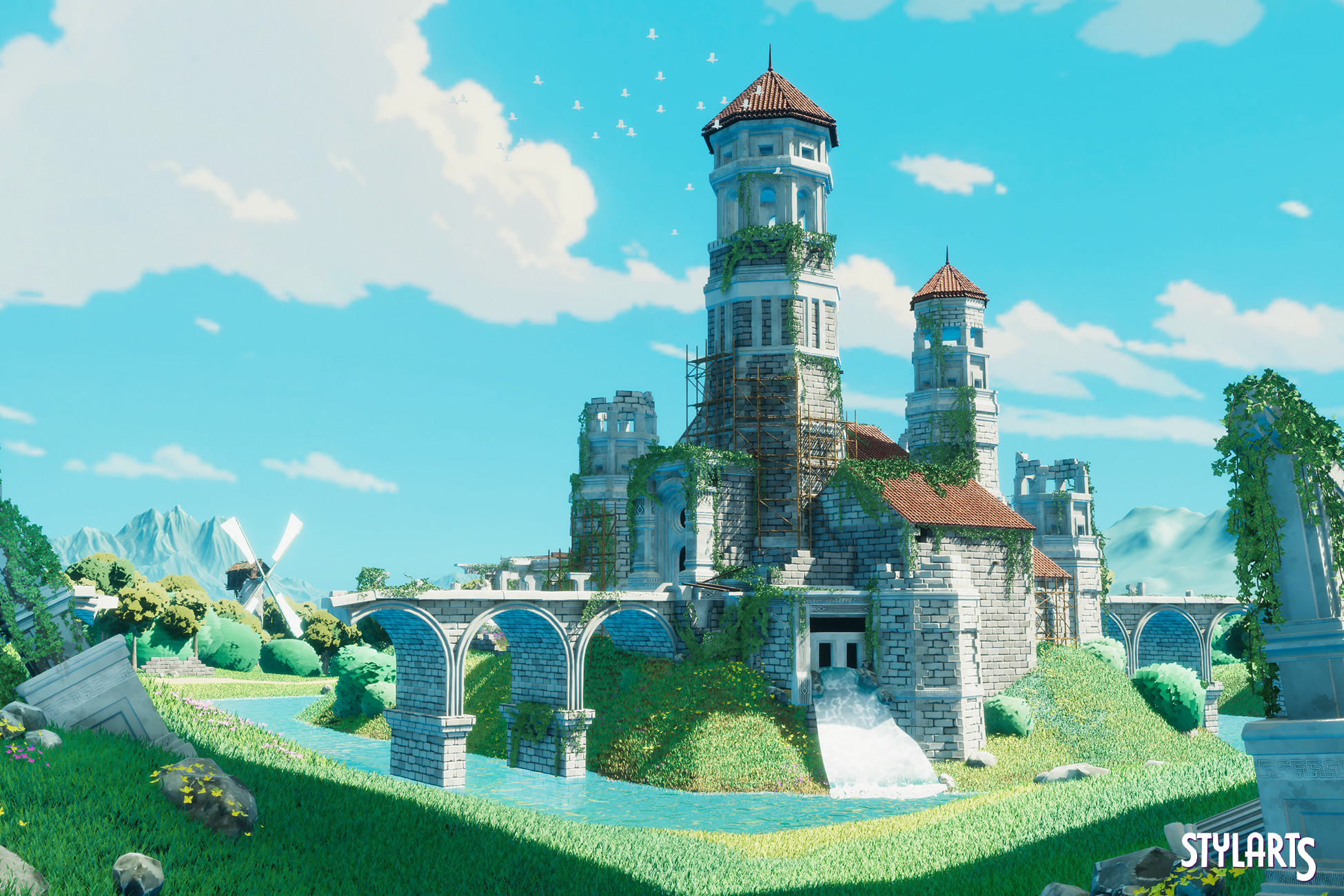 Stylized Castle Ruins, image 1