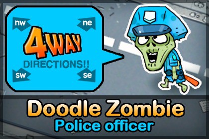 Doodle Police Zombie - Customizable Spine 2D