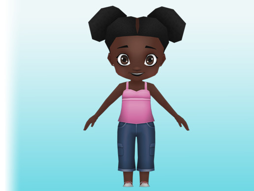 Girls Vector Unity Cute Female 2 | 3D Characters | Unity Asset Store