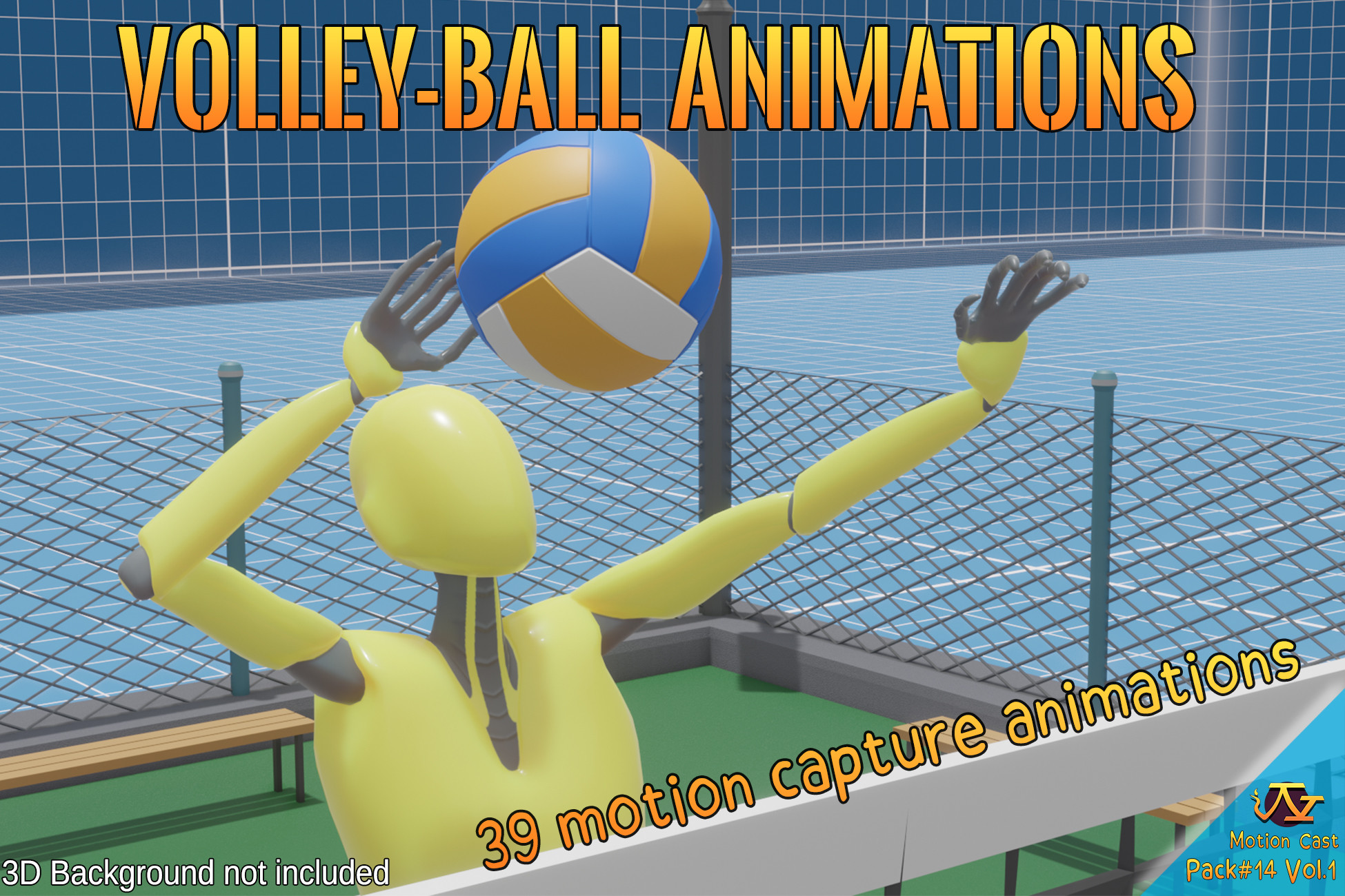 Volleyball animations (Motion Cast14 Vol.1) 3D Animations Unity