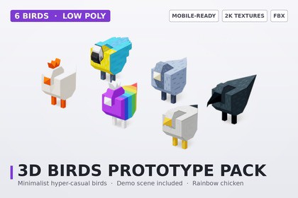 3D Birds Prototype Pack