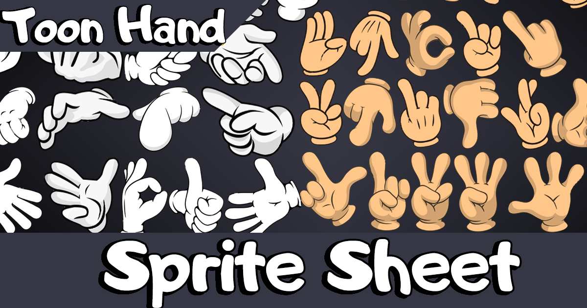 Cartoon Hand Toon Stylized Tutorial Hands Gesture Finger Touch Screen ...