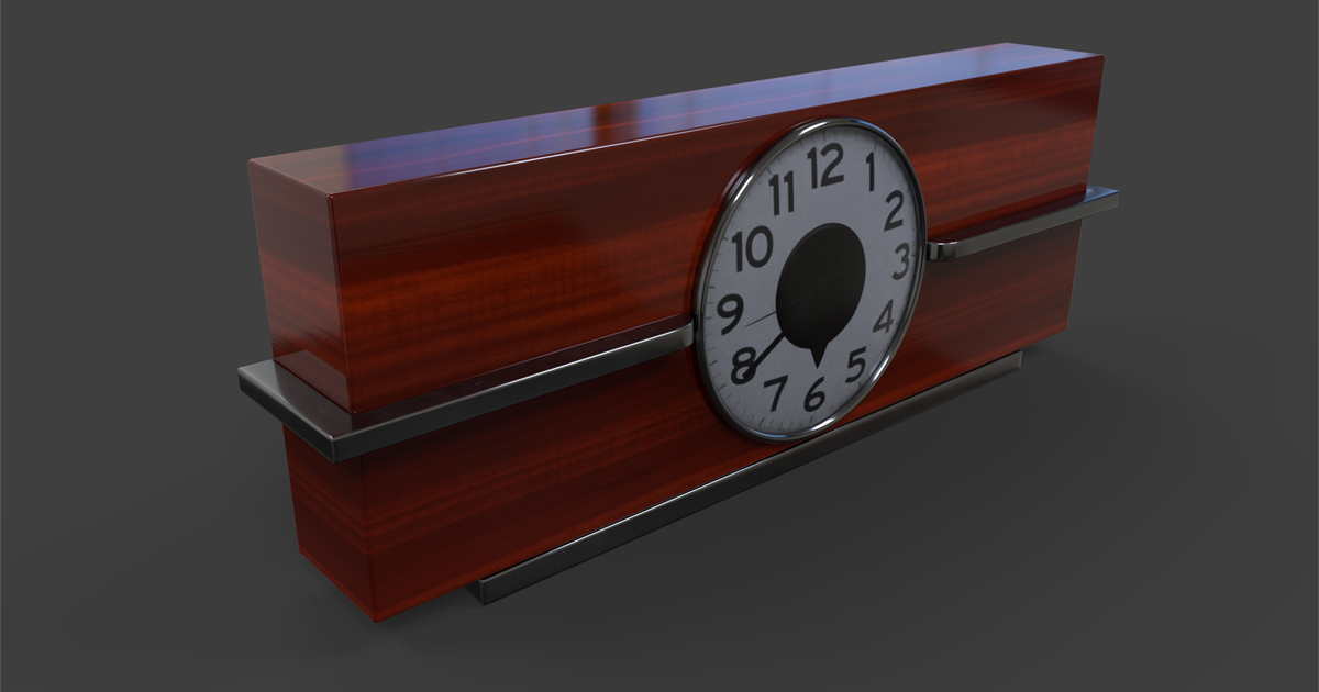 Art Deco Clock V02 | 3D Furniture | Unity Asset Store