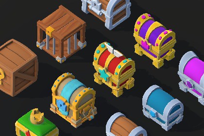 Stylized 3D Chests Pack – Animated Collection (10 Variants)