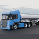European Semi Truck + Tanker Trailer | Detailed Interior & Functional Lights