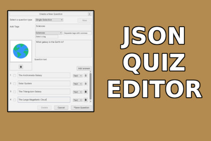 Json Quiz Editor