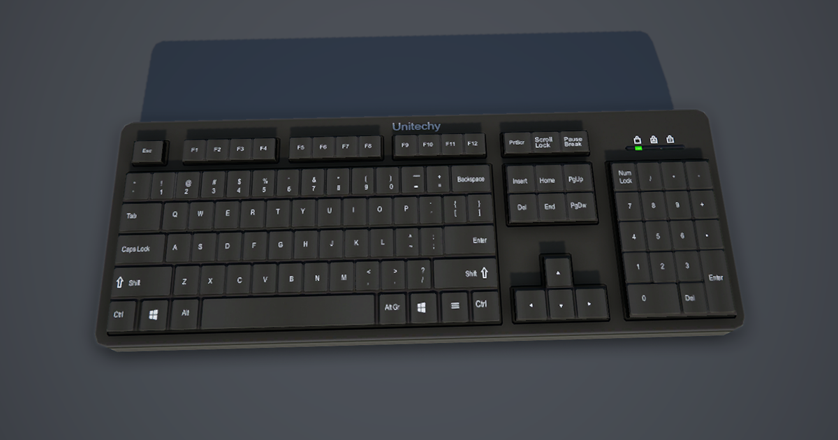 Virtual Keyboard Unity YGS PC Keyboard And Mouse | 3D Electronics | Unity Asset Store