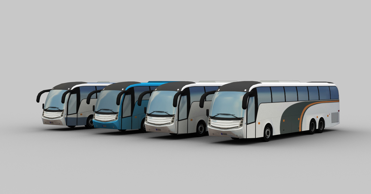 City bus Lowpoly 6 | 3D Land | Unity Asset Store