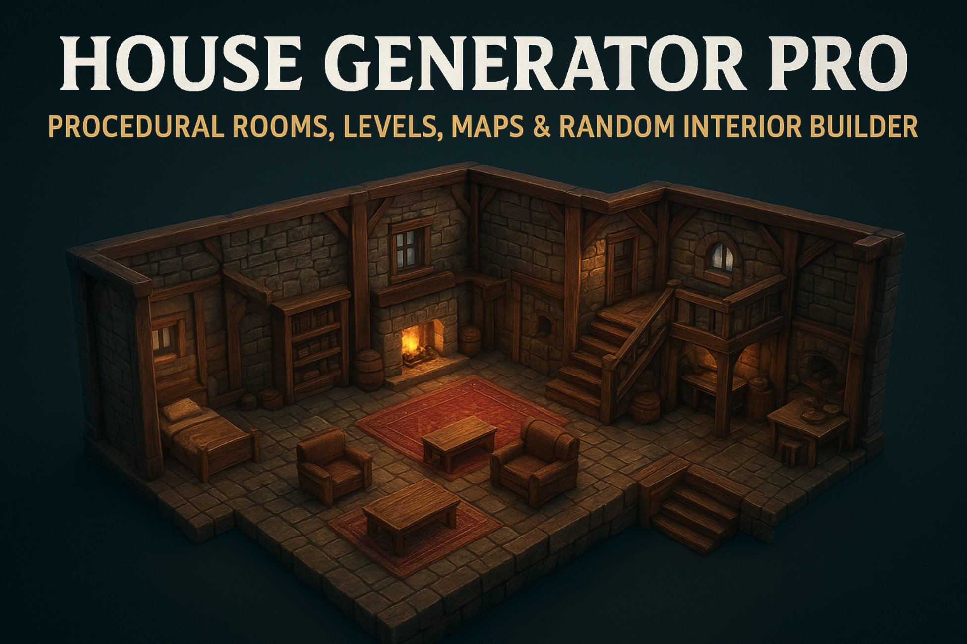 Random Builder House Generator Pro – Procedural Rooms, Levels, Maps & Random Interior ...