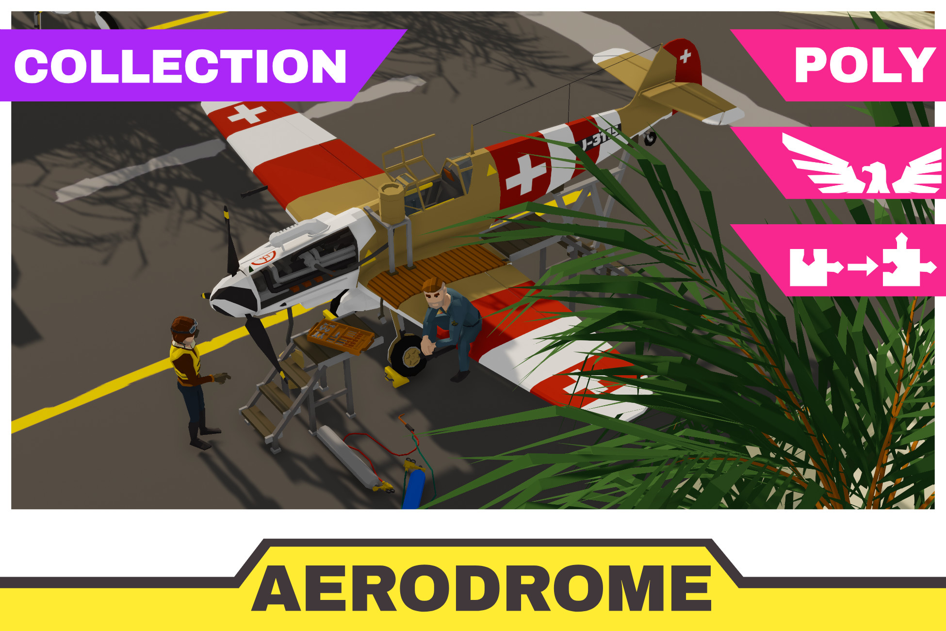 POLY aerodrome | 3D Environments | Unity Asset Store