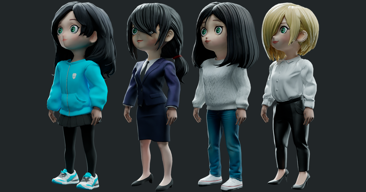 Modular Chibi Girl | Characters | Unity Asset Store
