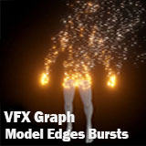 VFX Graph - Mesh Edge Particle Burst Effects