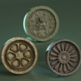 Korean Traditional Roof Tiles (Sumaksae) Set.