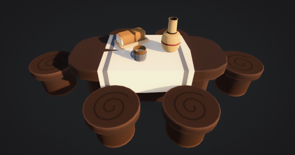 Low Poly Stylized Fantasy Table | 3D Props | Unity Asset Store