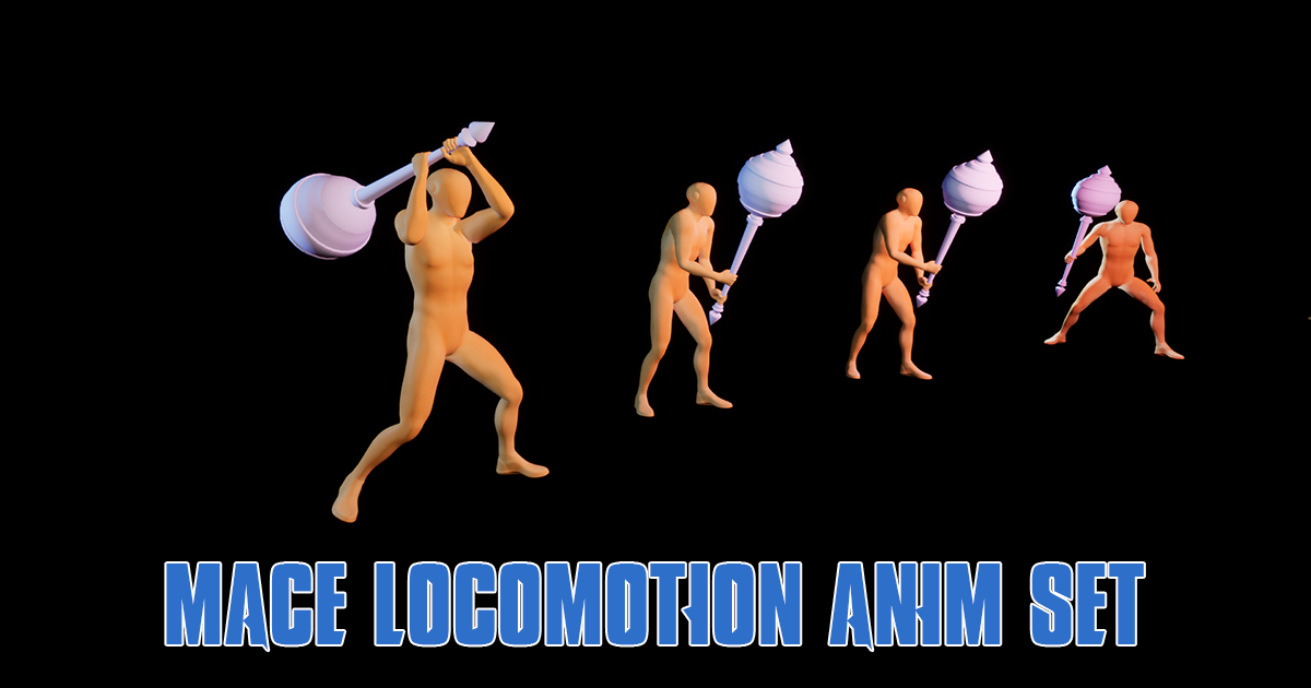 Mace Locomotion Anim Set | 3D Animations | Unity Asset Store