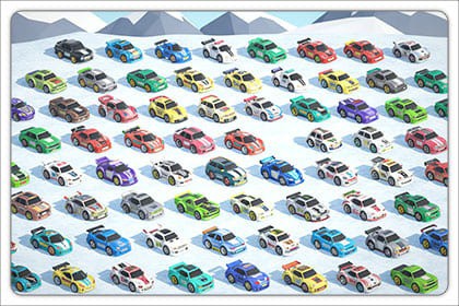 Tiny Sports Car Pack - 66 Low Poly Cute Toon Style Mini Racing Cars Chibi Style