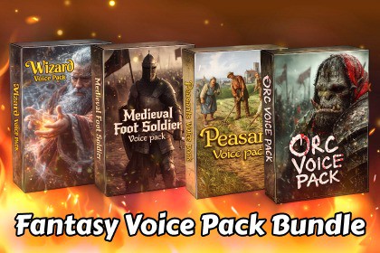 Fantasy Voice Pack Bundle — 4 Packs, 2,600+ Voice Lines