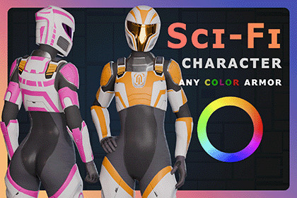 Futuristic girl | Sci-Fi character