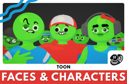 Toon Faces - Rigged Characters