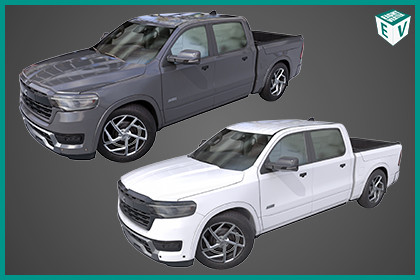 Pickup Truck 03 Grey and White URP HDRP Textures