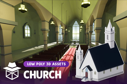Low Poly Church - Optimized & Multi-Pipeline Support
